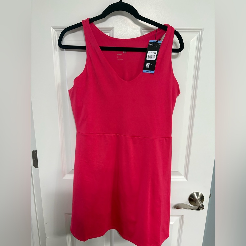 GAP Vibrant Pink Active Tank Large Dress NWT